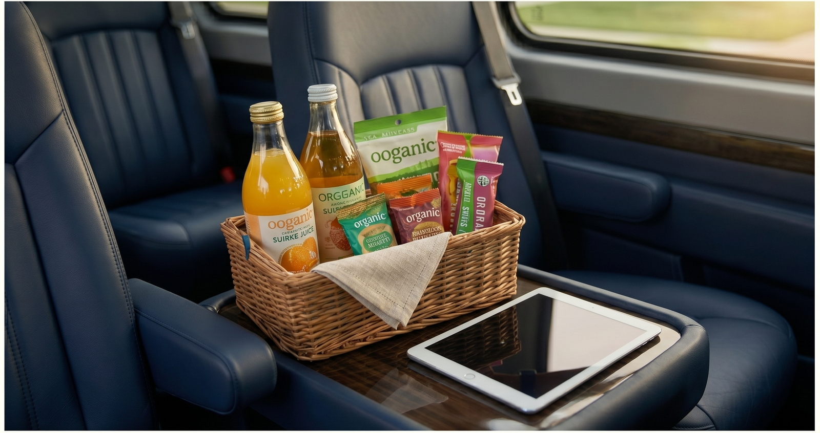 Organic snacks and fresh juices